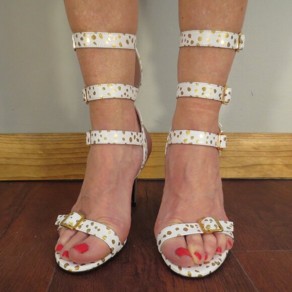 NIB MAISON ERNEST White Convertible High Heel Sandals - Picture 1 of 15